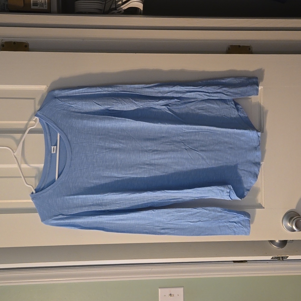 Old navy luxe long sleeve light blue shirt